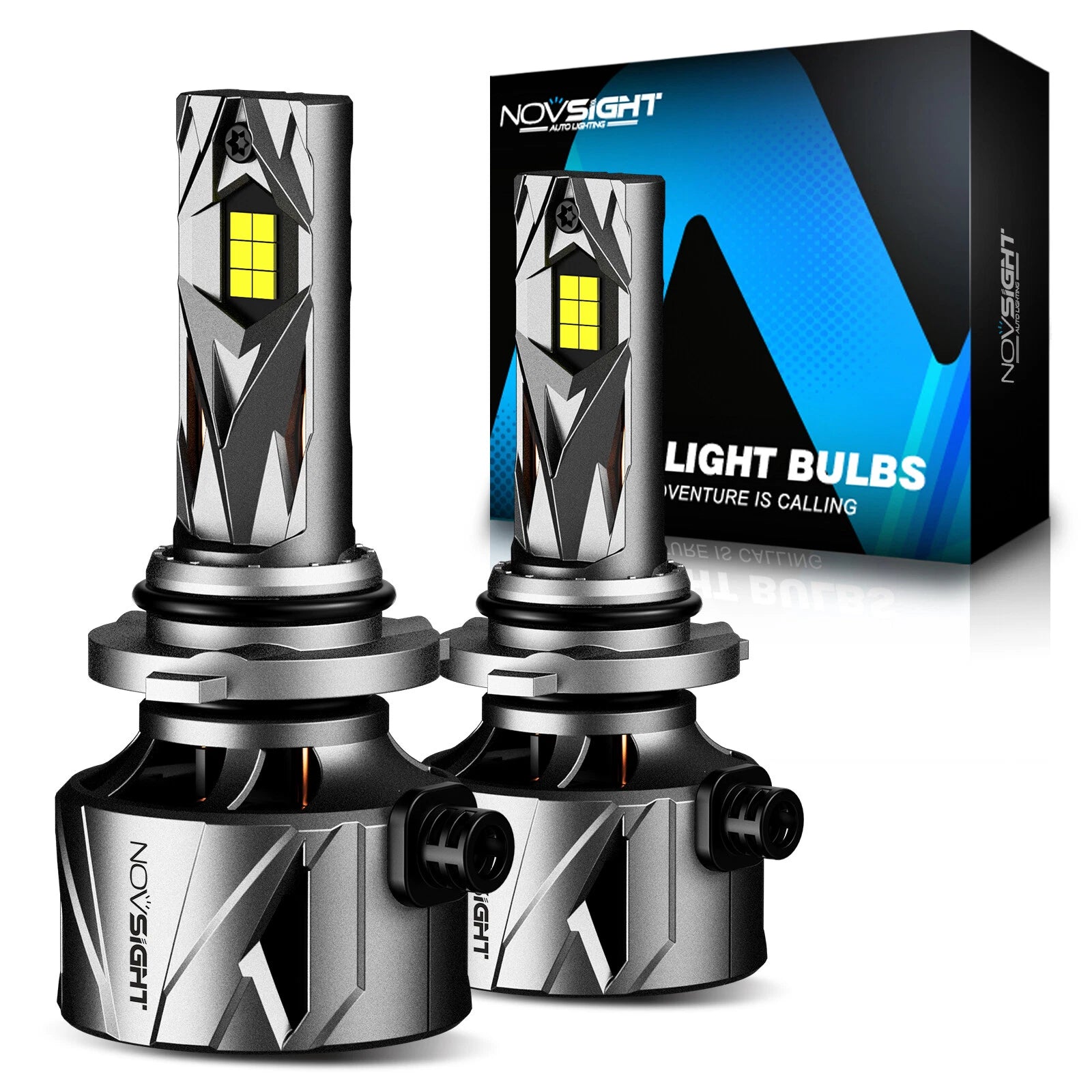 2X 9006 LED Headlight Bulb Kit for NOVSIGHT (60000LM, 6500K, 240W)