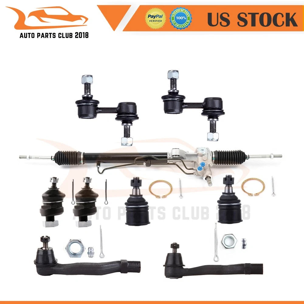 9pc Manual Steering Rack and Pinion Suspension Kit for Honda Civic (1992–1995)