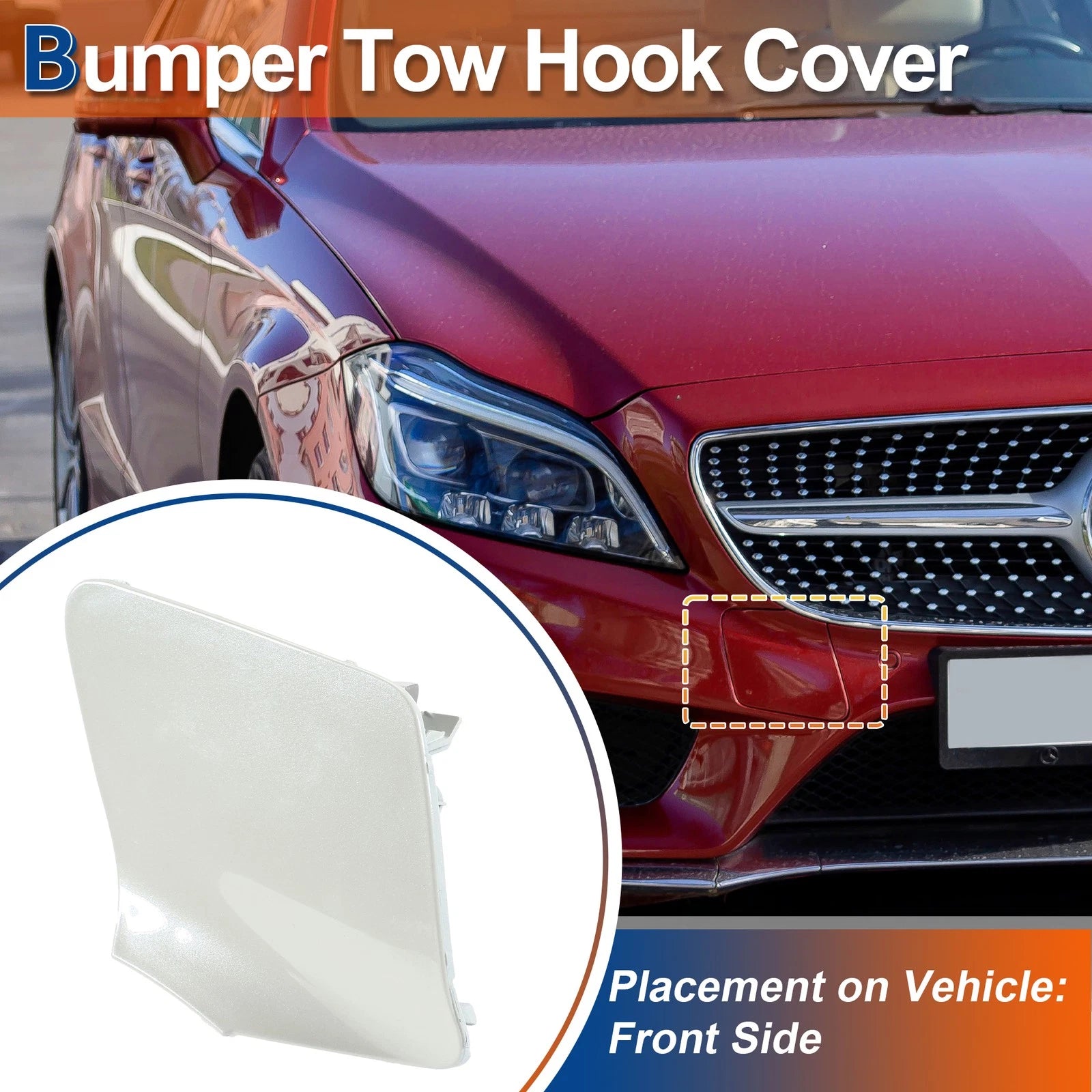 Front Car Bumper Tow Hook Cover for Mercedes-Benz (2012–2018) No.A2188850626