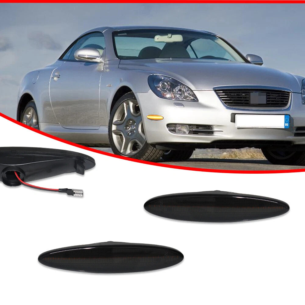 Smoked LED Bumper Side Marker Lights for Lexus SC430 (2002–2010)
