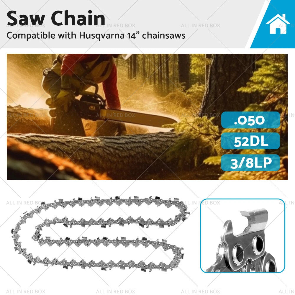 3/8LP .050 52DL Tungsten Carbide Chainsaw Chain for Husqvarna 14"