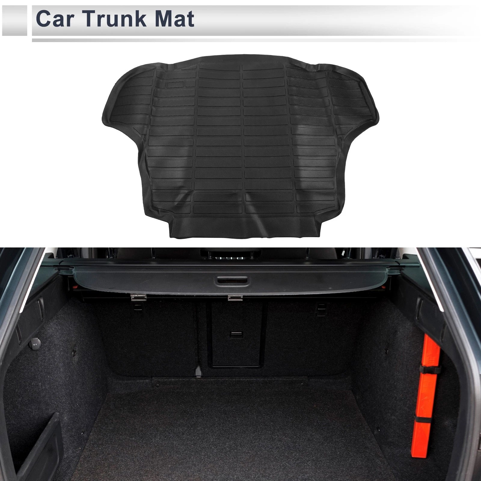 Cargo Liner Rear Trunk Mat for Toyota Camry (2018–2024) TPE Long Grid Pattern
