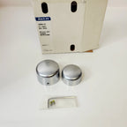 Set of 2 Rear Axle Nut Covers for Harley Dyna Softail (2008–Present) Satin Chrome 43000110