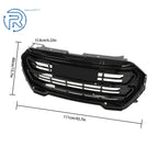Front Bumper Grille for GMC Terrain AT4 (2022-2024) Glossy Black Plastic