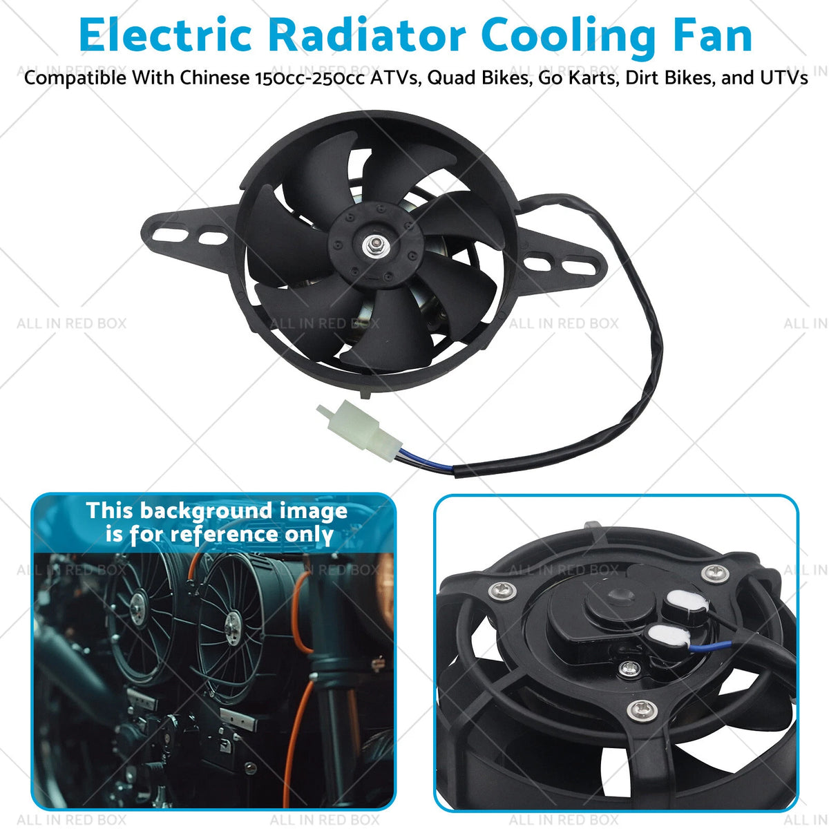 Electric Radiator Cooling Fan for 150cc 200cc 250cc ATV