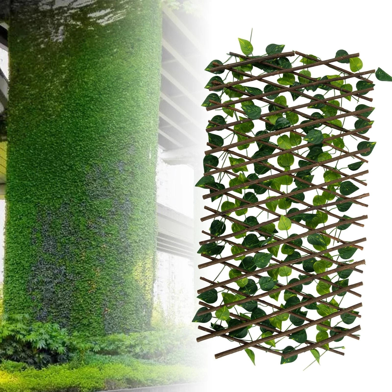 Artificial Ivy Fence Screening for Garden Privacy (Expanding Trellis)