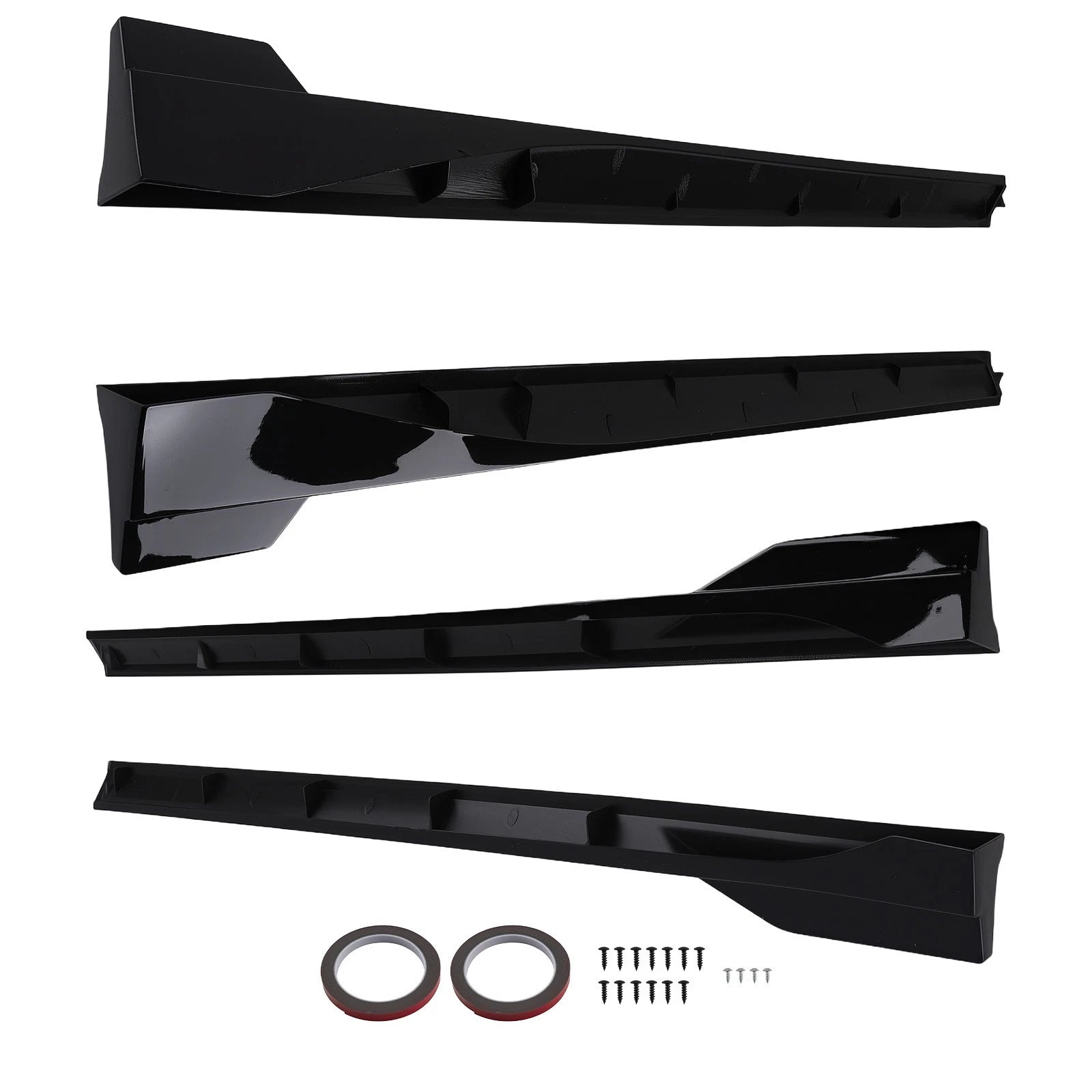 Set of 4 Side Skirt Extensions for Toyota Camry SE XSE 2018–2024 Black