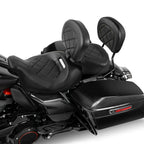 Driver Passenger Seat Backrests Pad for Harley Touring Electra Glide (2009–2023)