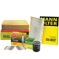 Set of 6 NGK Spark Plugs & Mann Filters Ignition Tune Up Kit for Audi A4 (2002–2008)
