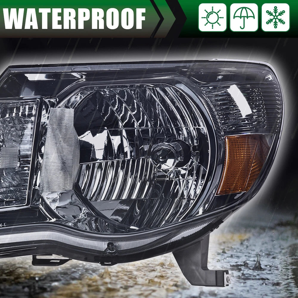 Smoke Lens Chrome Headlight Assembly for Toyota Tacoma (2005–2011)