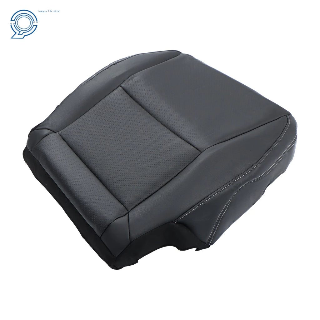 Black Leather Perforated Driver Bottom Seat Cover for Chevy Camaro (2010–2015)