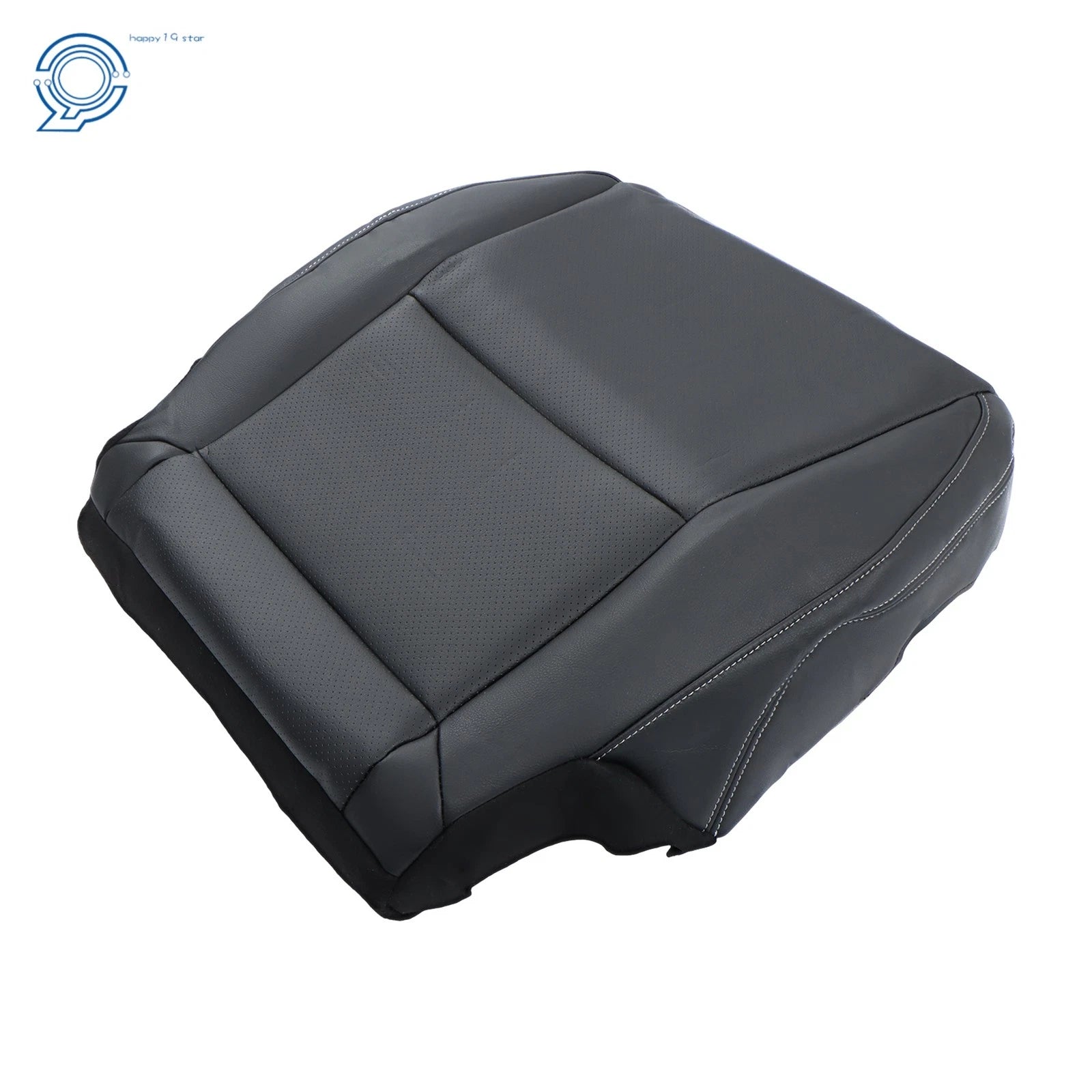 Black Leather Perforated Driver Bottom Seat Cover for Chevy Camaro (2010–2015)