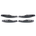 Set of 4 Roof Rack Rail End Covers for Lexus RX RX350 (2010–2015) Silver ABS