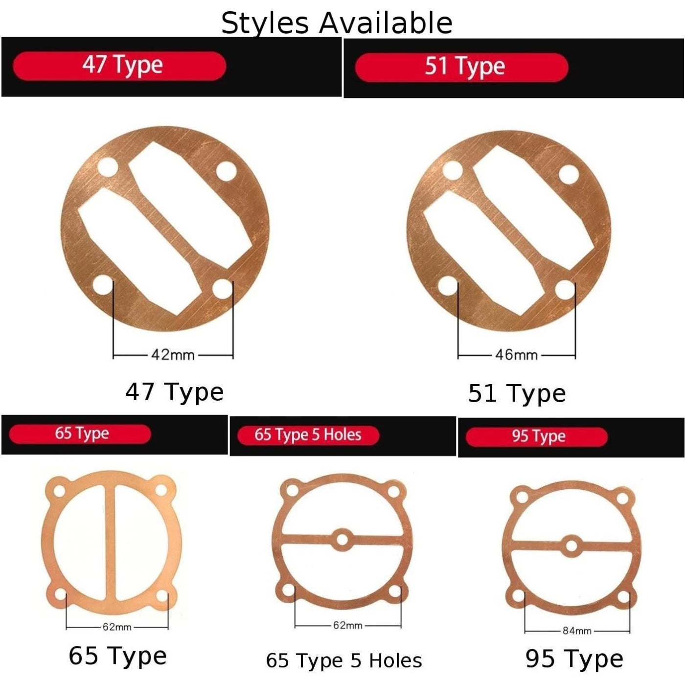 Air Compressor Cylinder Head Gasket Washer for AU (51-65)