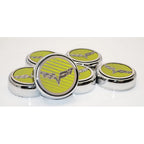 Chrome Cap Covers w Red Carbon Fiber Flags Inlay for 2005–2013 Corvette