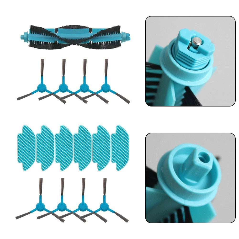 Replacement Roller Brush and Side Brush Kit for Shellbot Vacuum Cleaner