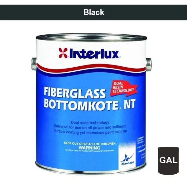 Interlux Fiberglass Bottomkote Black NT for Boats (YBB-379G)