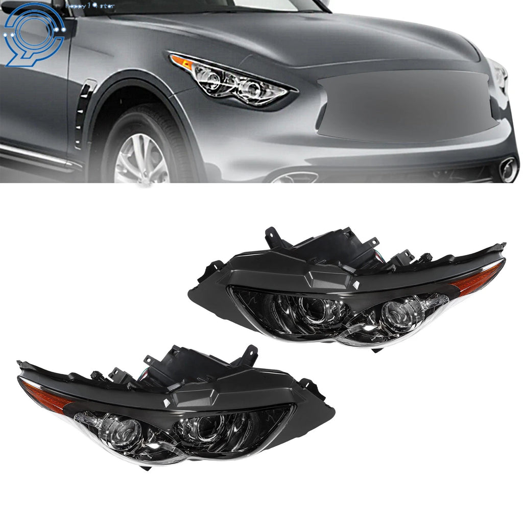 HID Headlights for Infiniti FX35/FX50/QX70 (2009–2017) LH+RH Non-AFS
