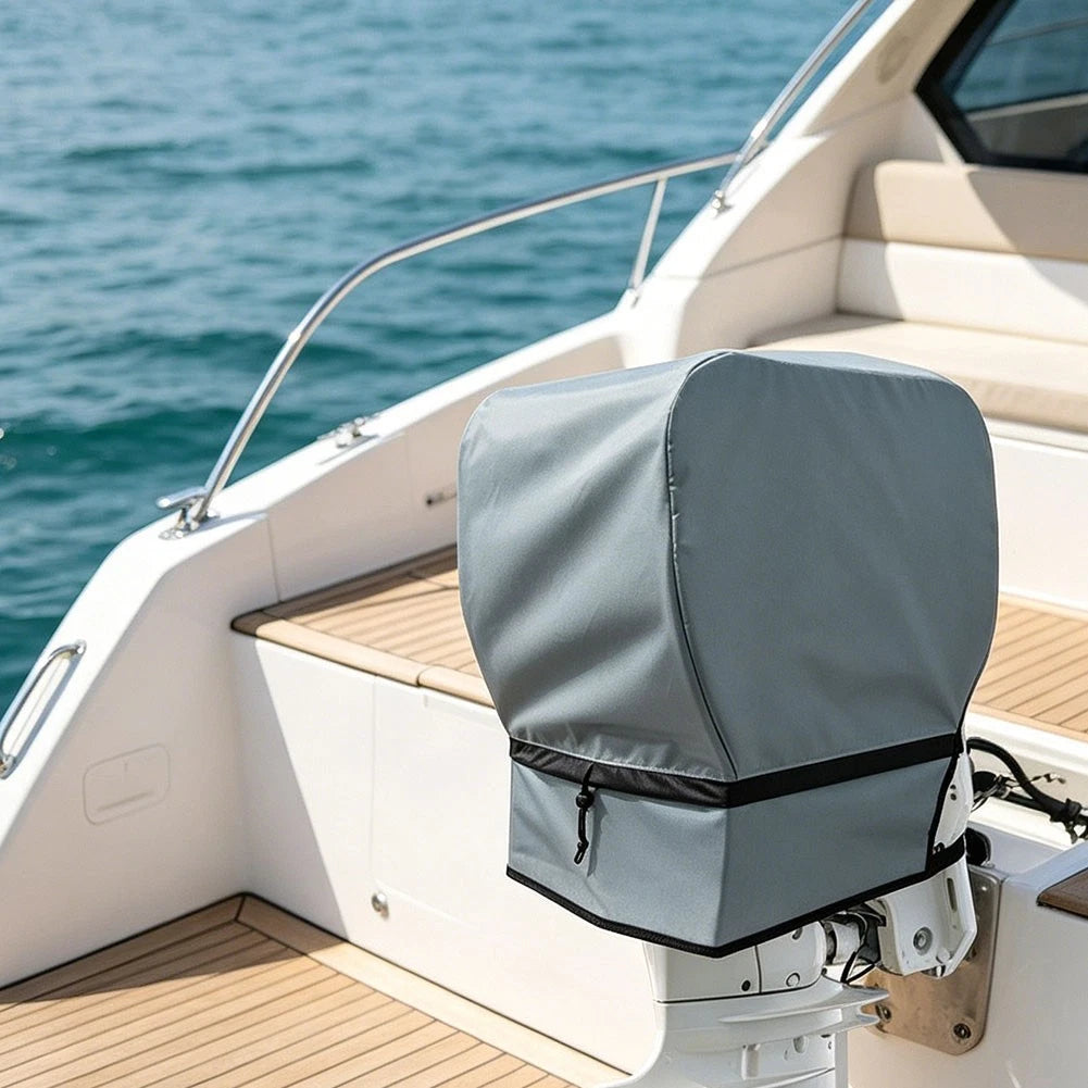 Waterproof 420D Polyester Outboard Motor Cover for Multiple Sizes (2010–2023)