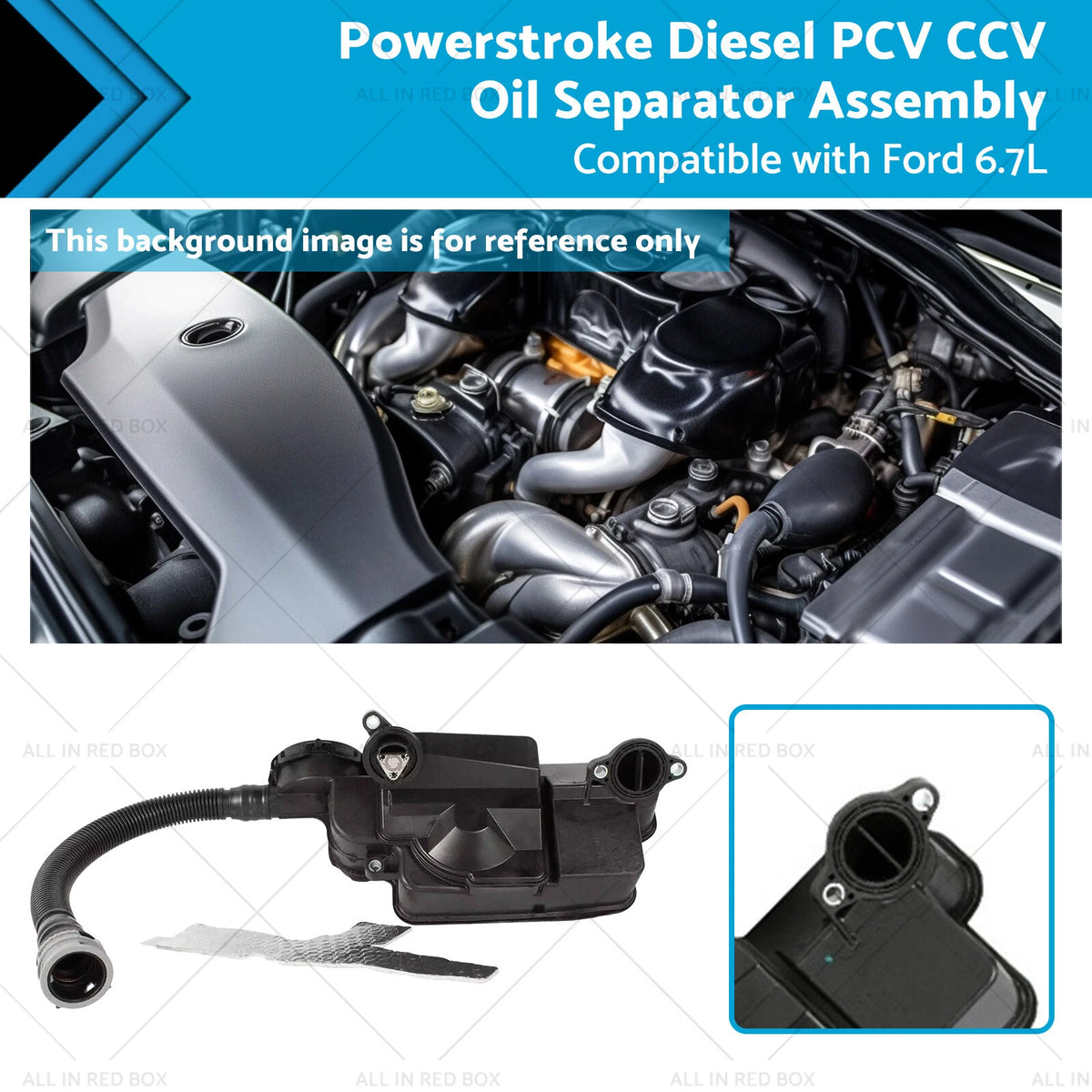 PCV CCV Oil Separator Assembly for Ford 6.7L Powerstroke (2011–2016)