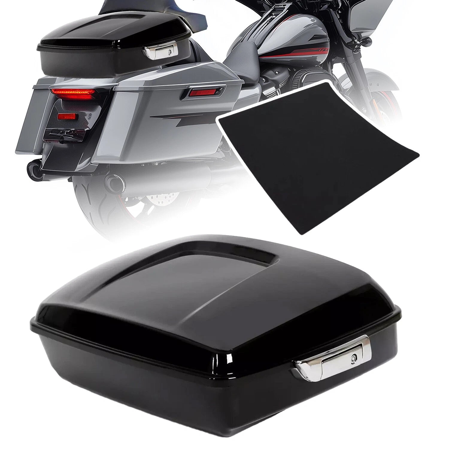 10.7" Chopped Pack Trunk for Harley-Davidson Road King, Street Glide (2014–2026)