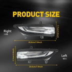 2X Smoked Sequential LED Side Mirror Turn Signal Light for Lexus GX460 (2010–2023)