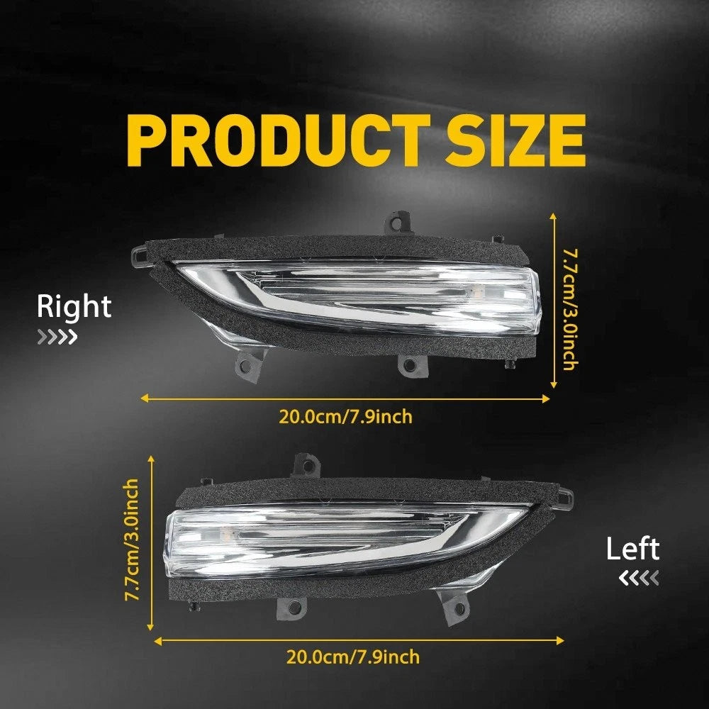 2X Smoked Sequential LED Side Mirror Turn Signal Light for Lexus GX460 (2010–2023)