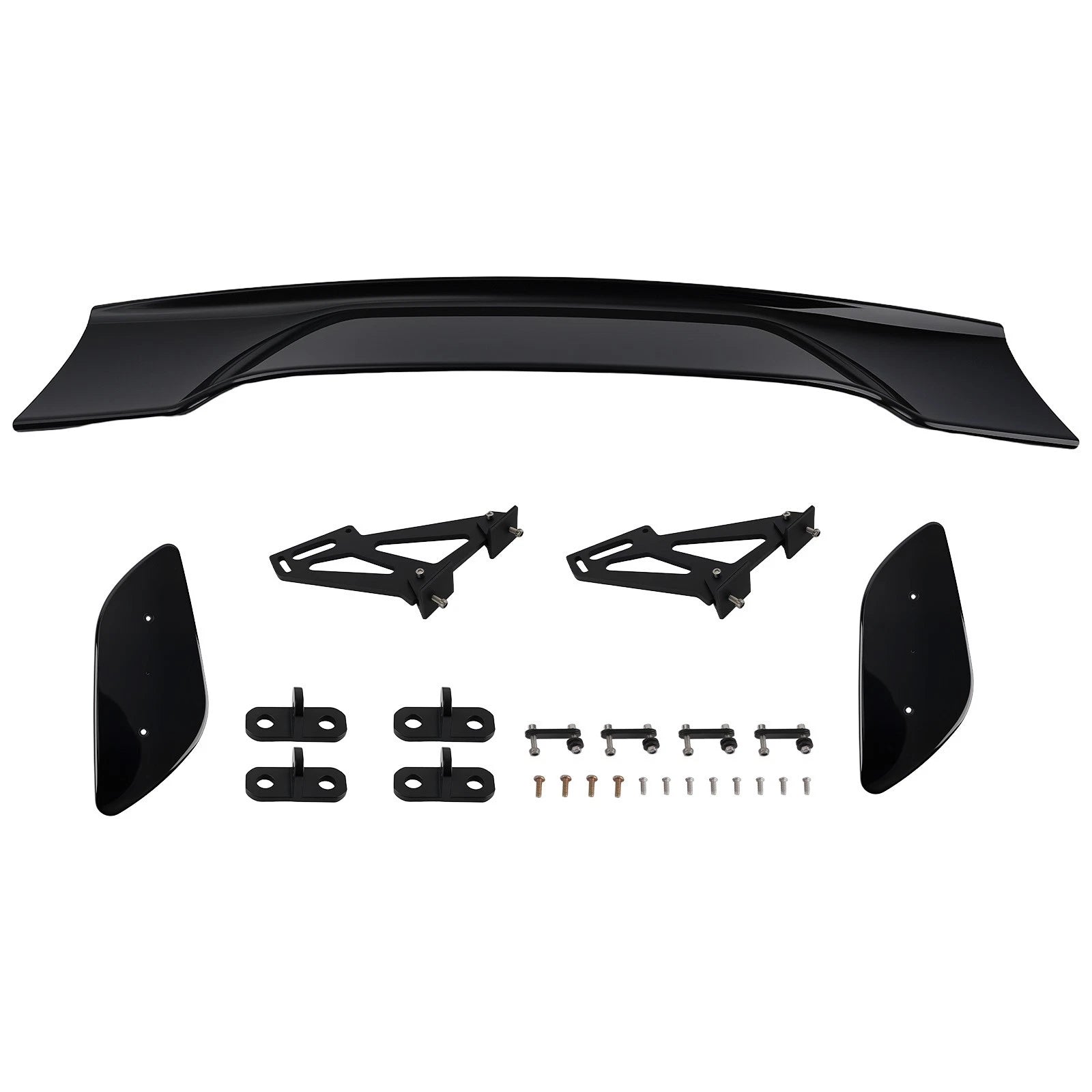 57 Inch Rear Wing Spoiler for Universal Fitment (Matte Black ABS Plastic)