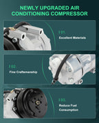 A/C Compressor and Clutch for Jeep Cherokee/Wagoneer/Wrangler (1984–1997)