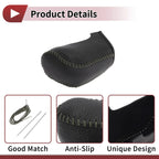 Car Gear Shift Knob Cover for Hyundai Sonata 2011-2014 Black Gray Faux Leather