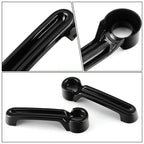Set of 4 Black Door Handle Grab Trim Covers for Jeep Wrangler JK (2007–2017)