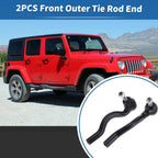 2X Front Outer Tie Rod End Links Kit for Jeep Grand Cherokee, Dodge Durango