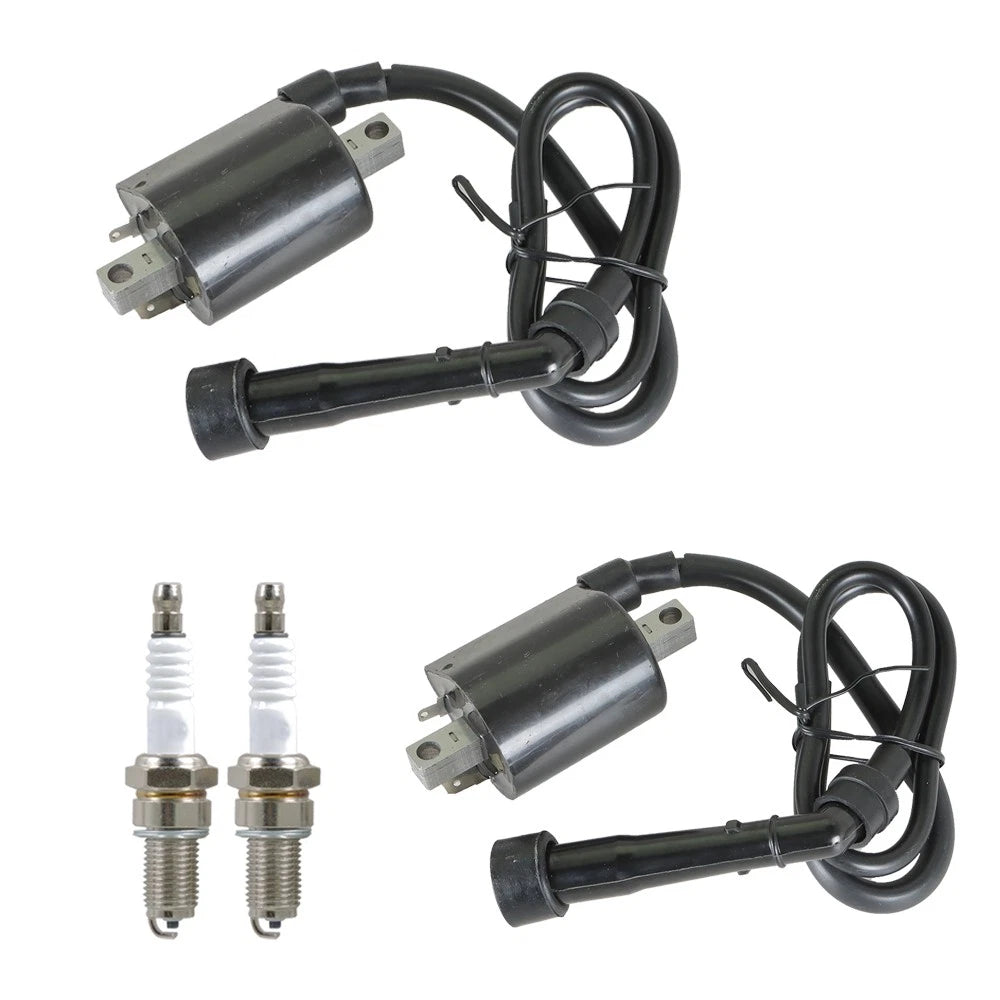 2X Ignition Coil & Spark Plug for Yamaha Virago 535 (1987–2000)