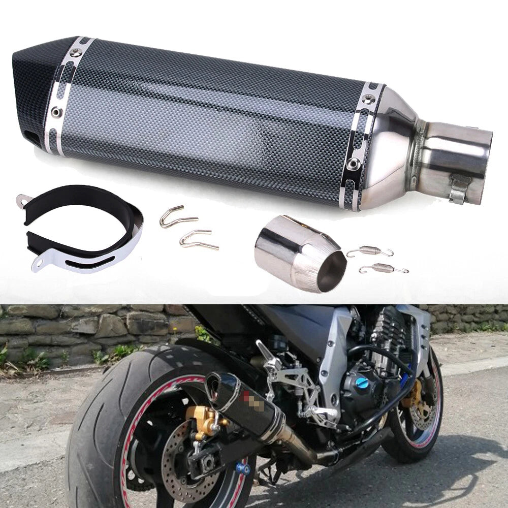 Slip On Exhaust Muffler Pipe 38-51mm Universal for Motorcycle