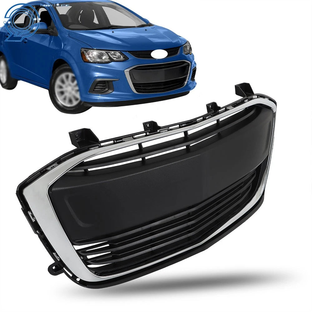 Front Lower Grille for Chevrolet Sonic (2017–2020) Matte Black Chrome