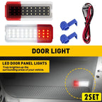 Set of 2 Red White Interior Door Panel Light Lamps for Ford F250 F350 (1999–2007)
