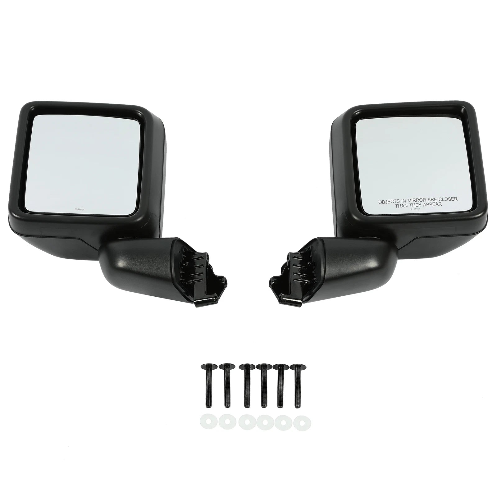Pair Exterior Manual Mirrors for Jeep Wrangler JL Gladiator (2018–2023) 82215138
