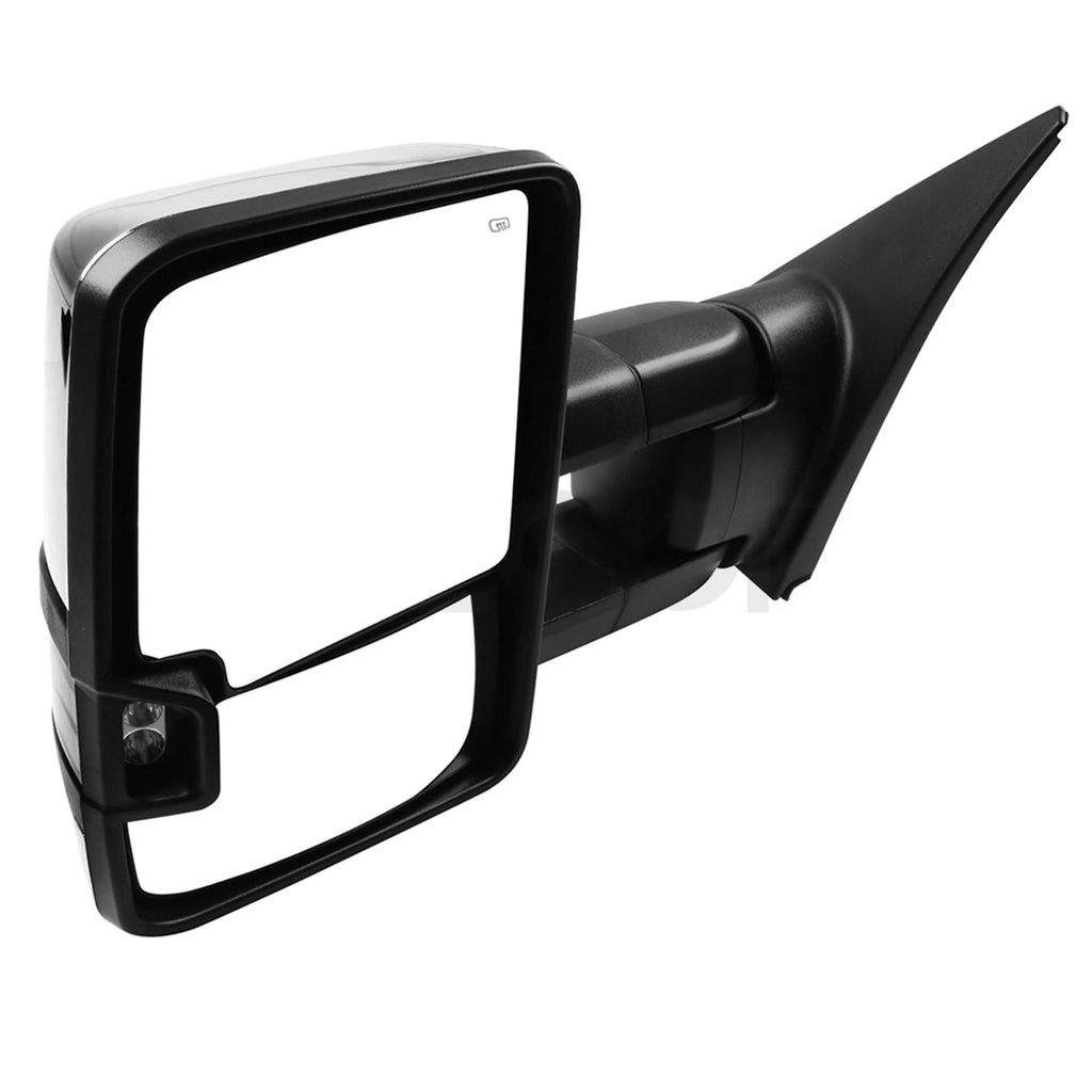 Set of 2 Chrome Heated Power Tow Side Mirrors for Toyota Tundra (2007–2015)