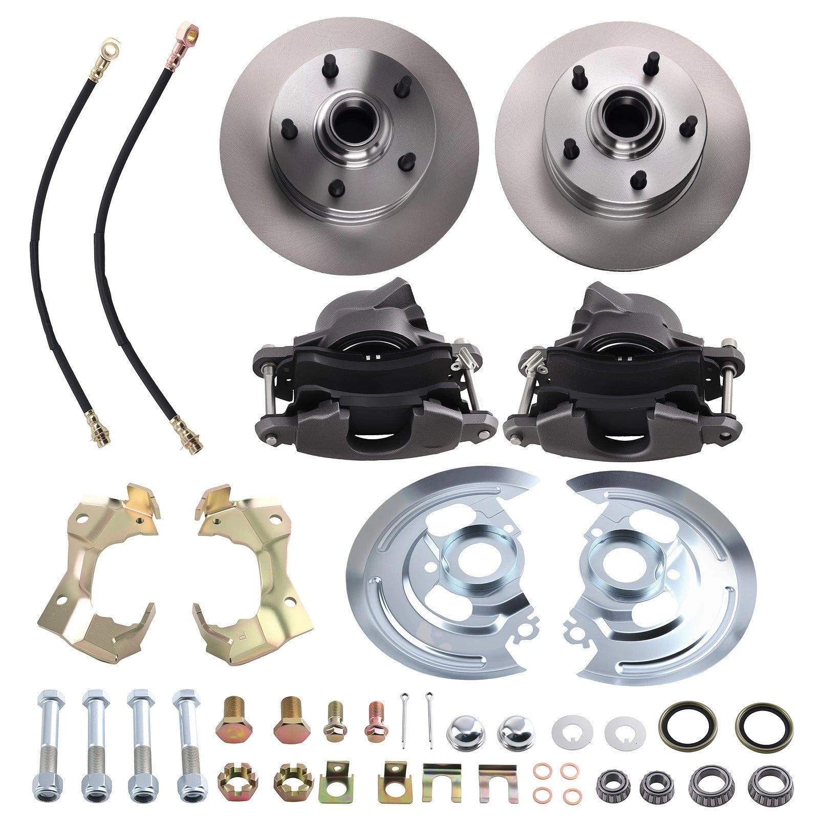 Complete Front Disc Brake Kit for Chevy Nova Omega Ventura (1968–1974) w/ Calipers