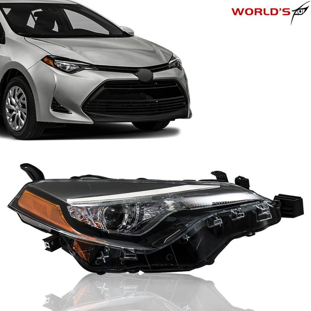 Headlight Assembly for Toyota Corolla (2017–2019) Black Housing Right Side