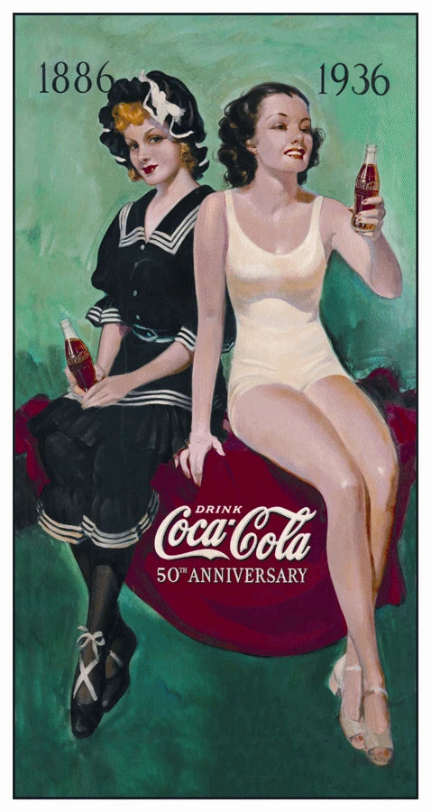 Vintage Coca Cola Tin Metal Sign 1073