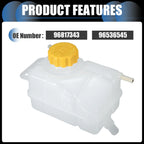 Set of 1 Coolant Expansion Overflow Tank W/ Cap No. 96817343 for Chevrolet Aveo (2004–2011)