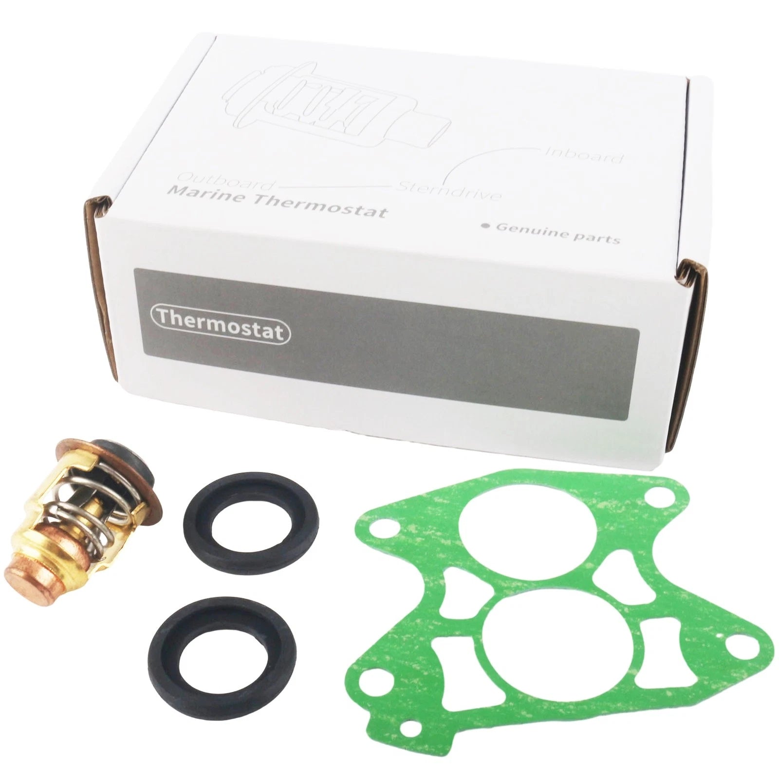Thermostat with Gasket Kit for Yamaha Outboard 2Stroke 75-200 HP (1990–2023) 6E5-12411-30-00