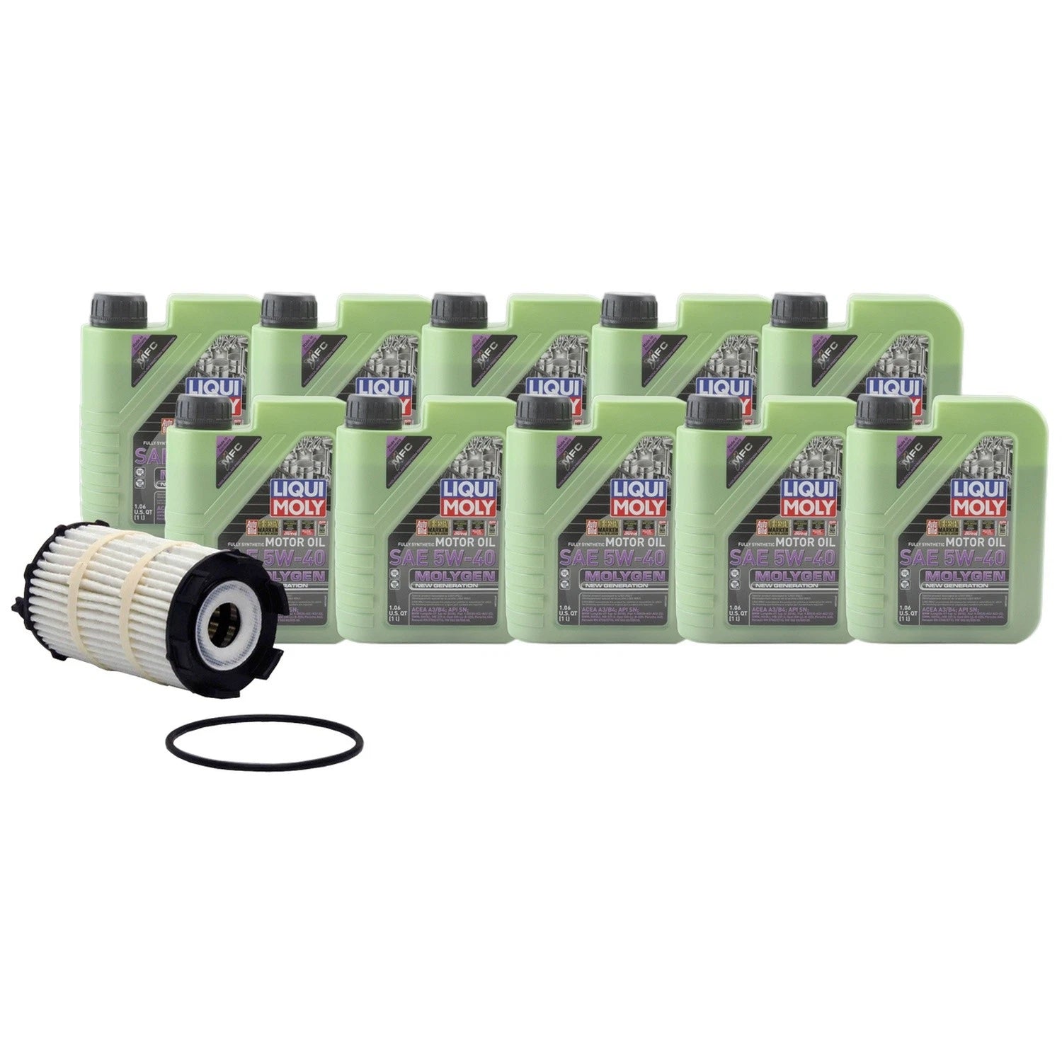 10L Liqui Moly Molygen 5W-40 Engine Oil Change Kit for Q7 R8 RS4 RS5 (2010–2023)