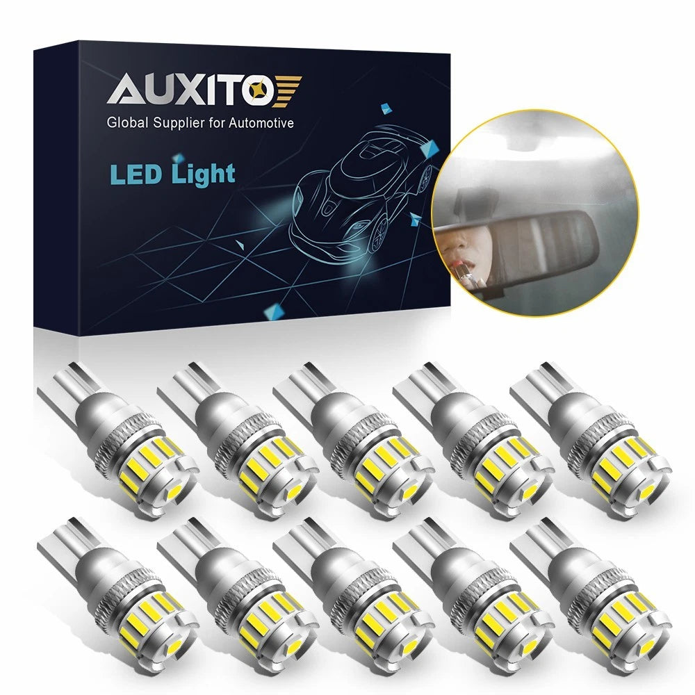 AUXITO T10 168 2825 194 LED License Plate Light Bulbs (6500K)