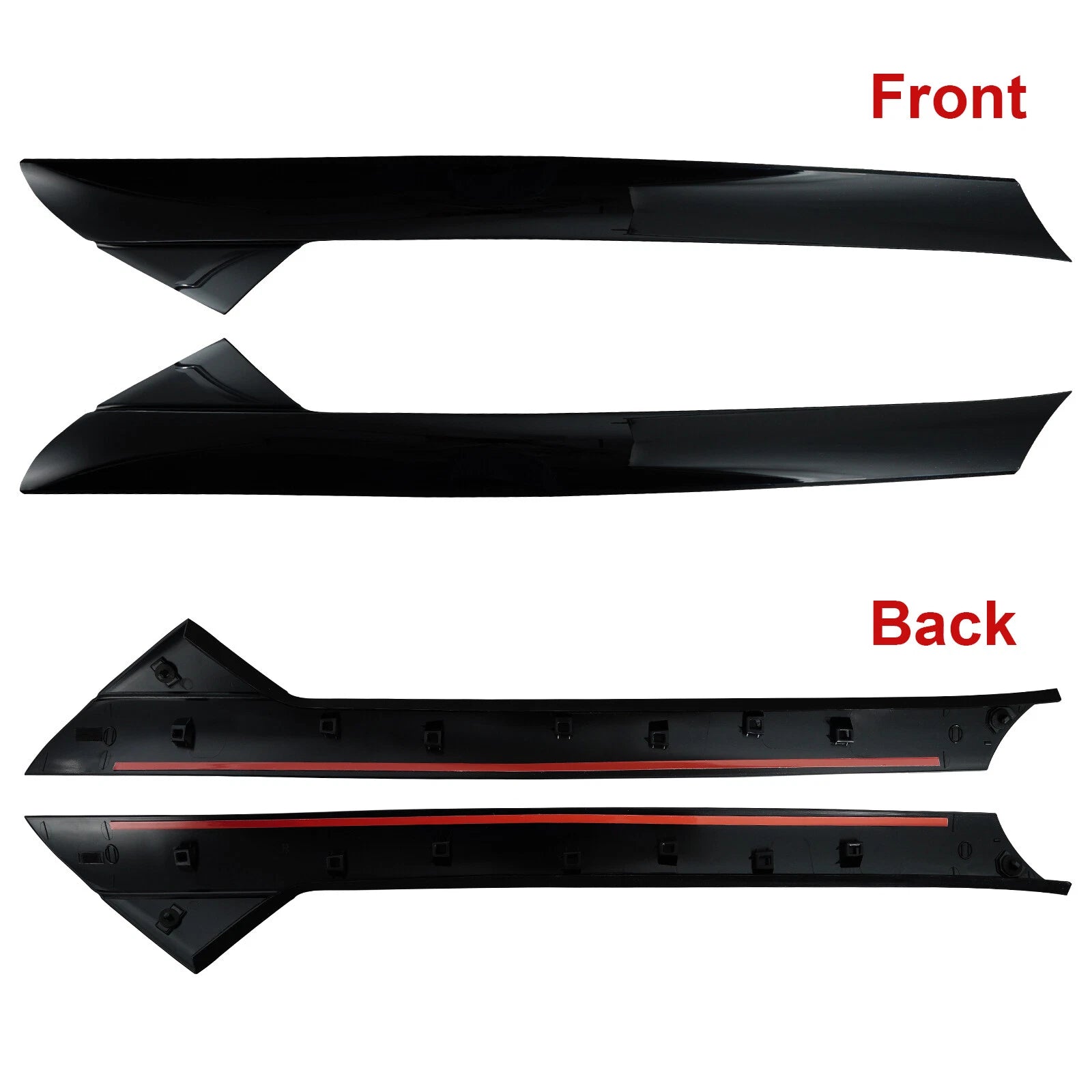 Pair Windshield Trim Pillar Molding for Ford Explorer (2011–2019)