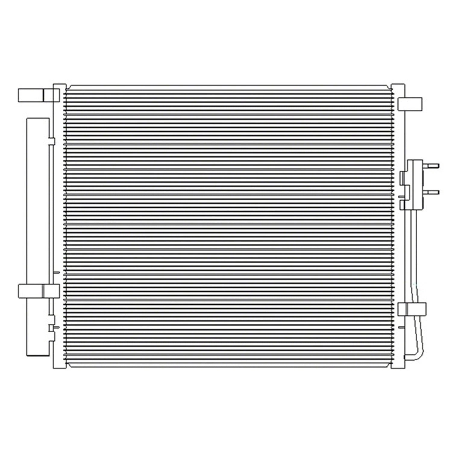 Replacement Condenser Repair Part For 2013-2018 Hyundai Santa Fe Sport
