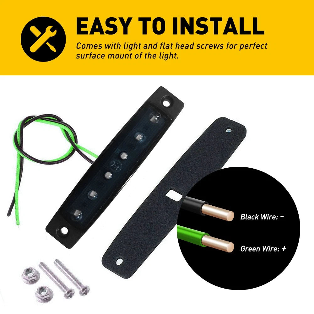 10pcs LED Side Marker Lights for Trucks Vans Trailer