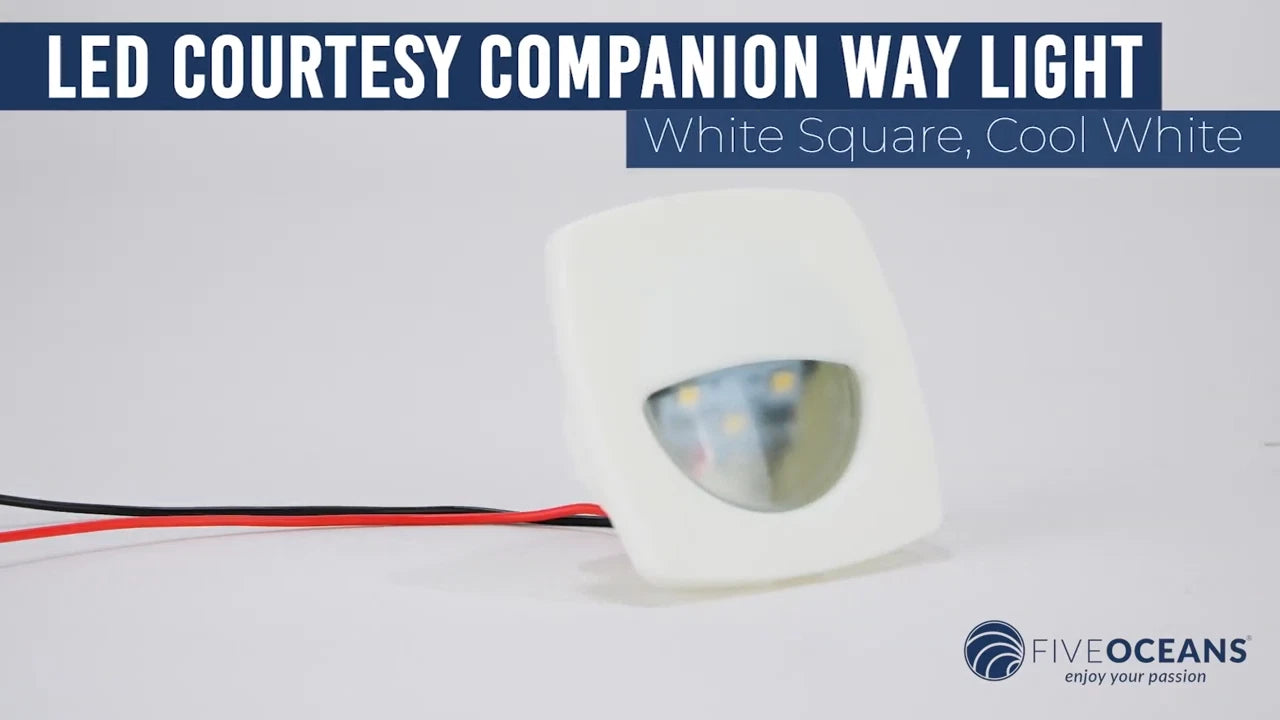 2X 2-1/4-Inch Square Companion Light for - Cool White LED, Black Housing