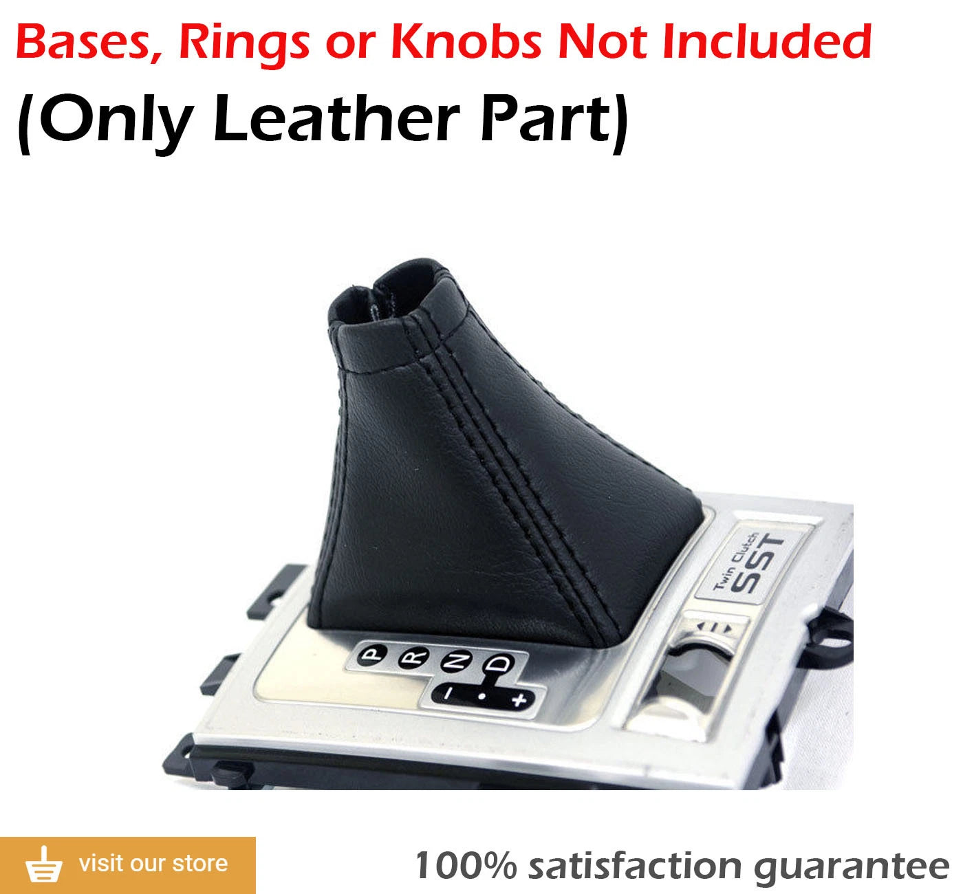 Automatic Shift Boot Cover for Mitsubishi Lancer (2008–2016) Black PVC Leather